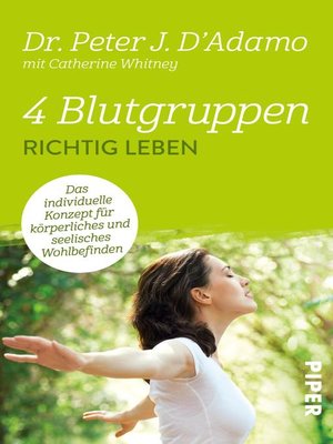 cover image of 4 Blutgruppen--Richtig leben